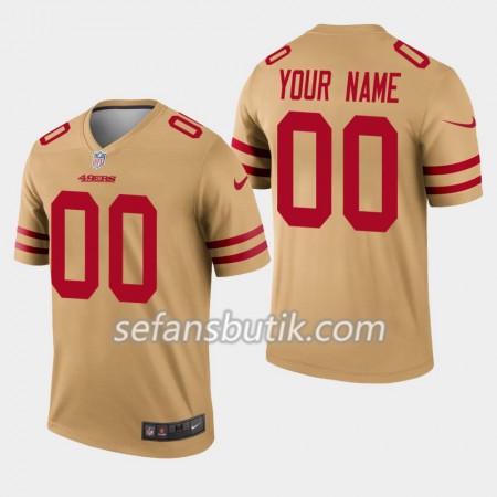 San Francisco 49ers Tröjor Custom Nike Gold - Herr